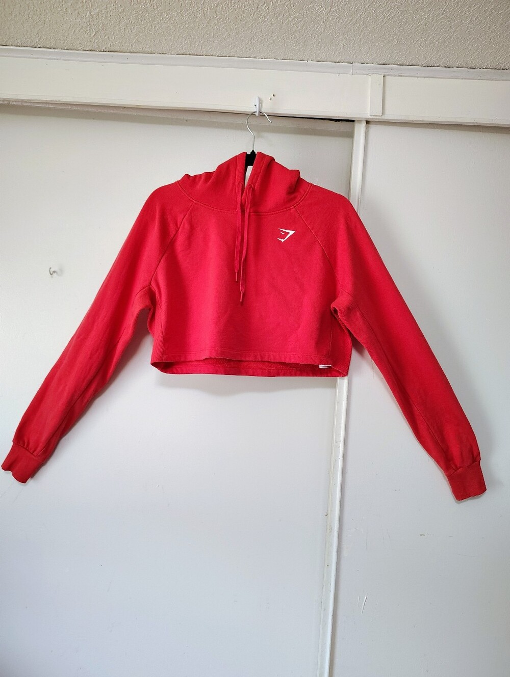 Gymshark Training Cropped Hoodie Women's Drawstring Orange sz S. - Picture 4 of 14